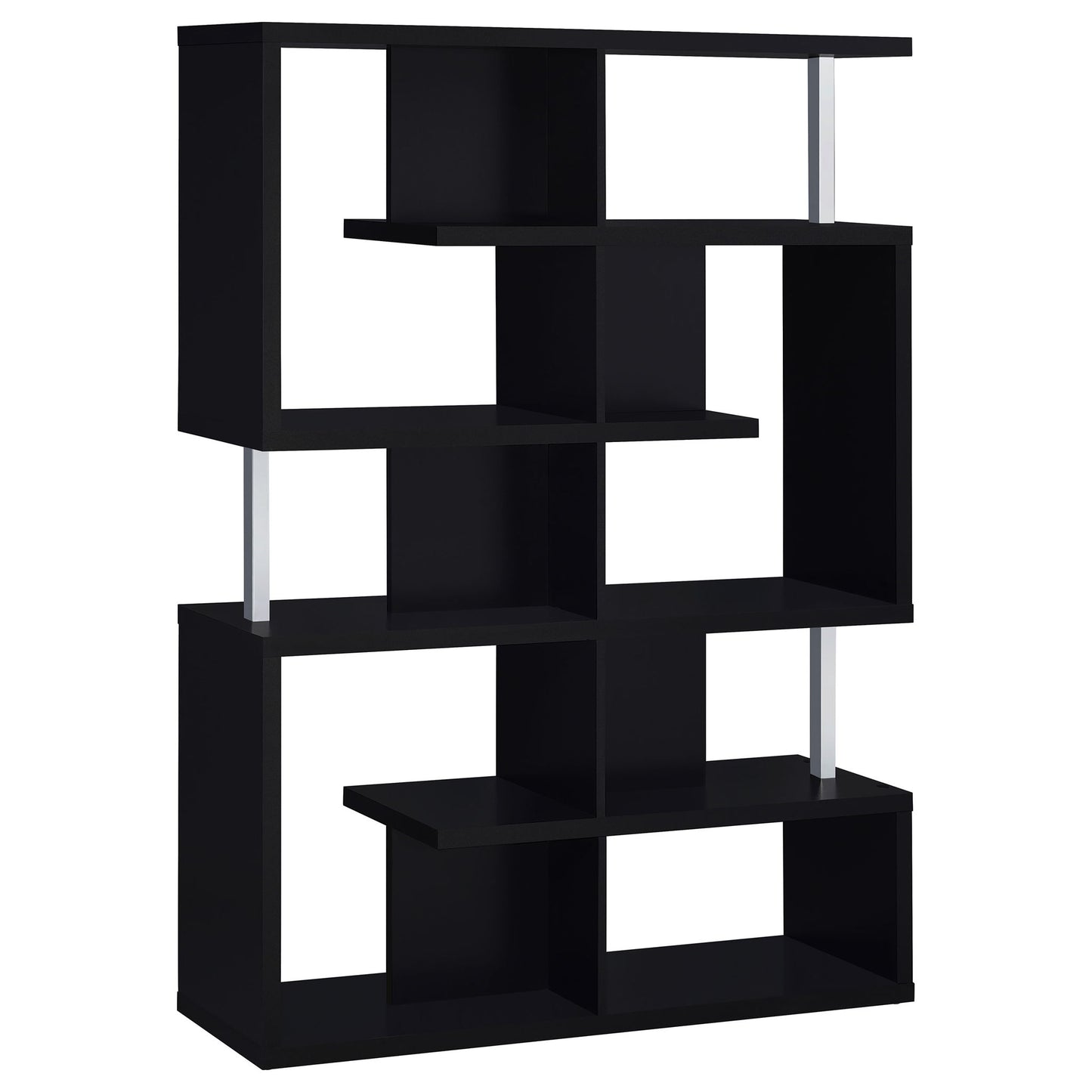 Copper - 5 Shelf Bookshelf Storage Unit - Black