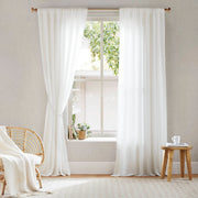 Lexus - 52x108" Rod Pocket With Back Tab Privacy Curtain Pair (Set of 2) - White