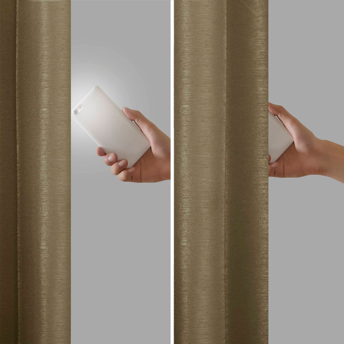 Emilia - 84" Twist Tab Total Blackout Window Curtain - Bronze