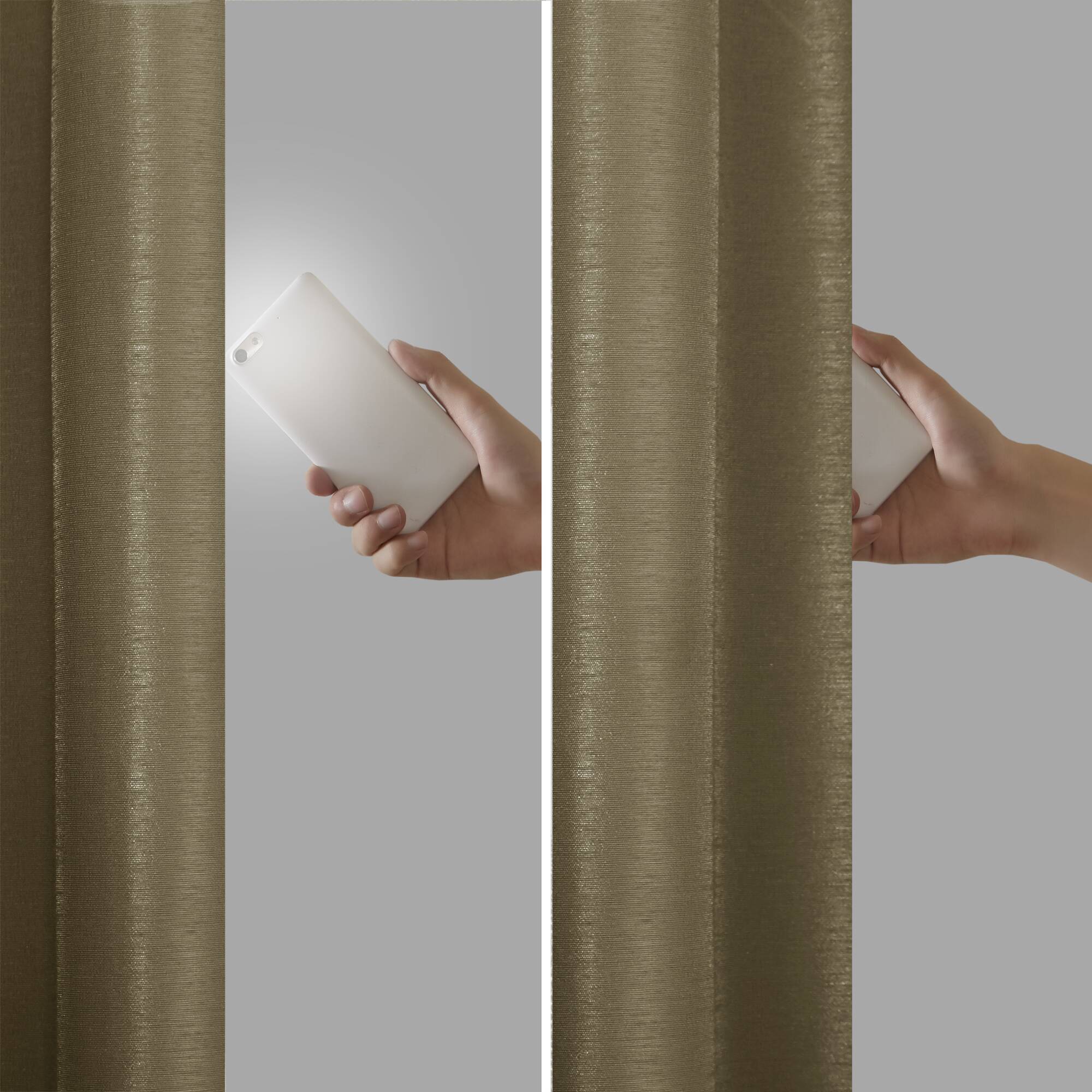 Emilia - Twist Tab Total Blackout Window Curtain - Bronze