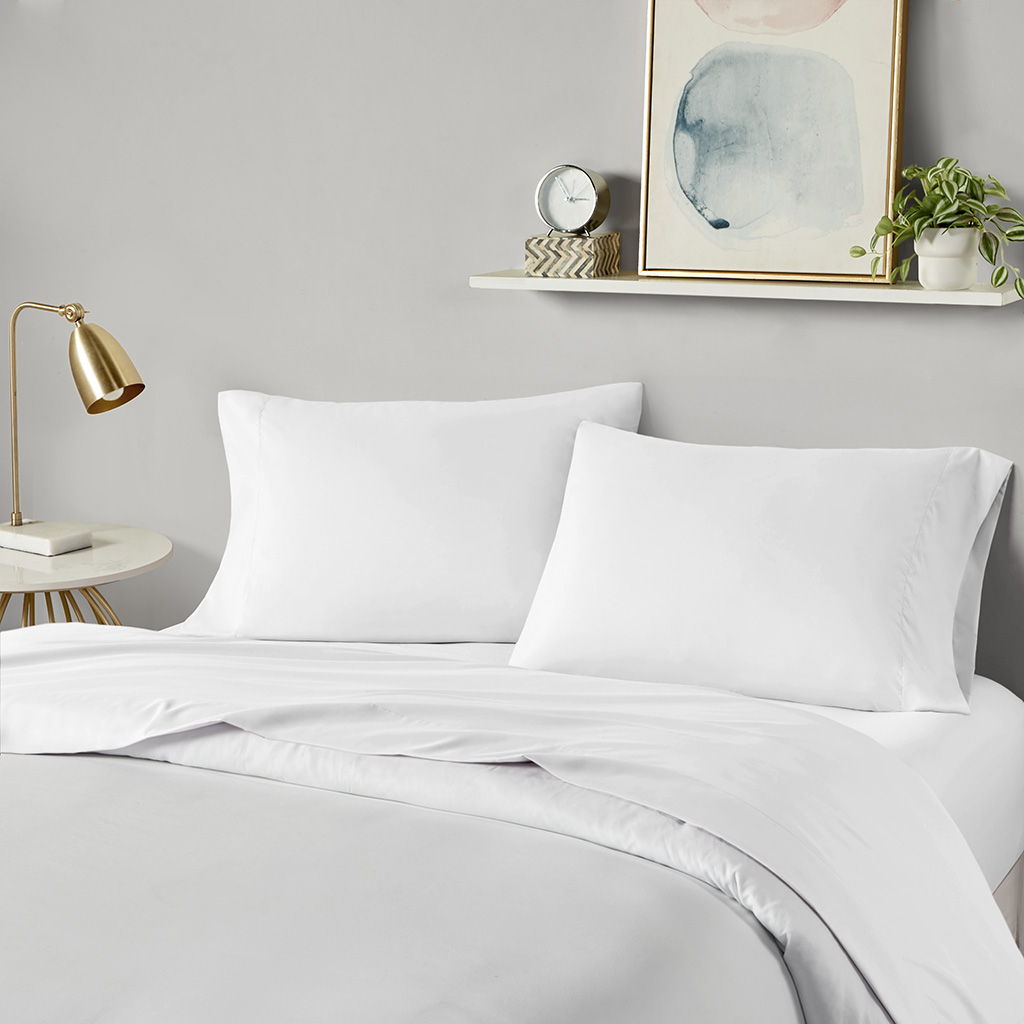 Microfiber - Twin All Season Wrinkle Free Sheet Set - White