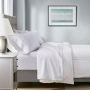 1000 Thread Count - King HeiQ Smart Temperature Cotton Blend 4 Piece Sheet Set - White