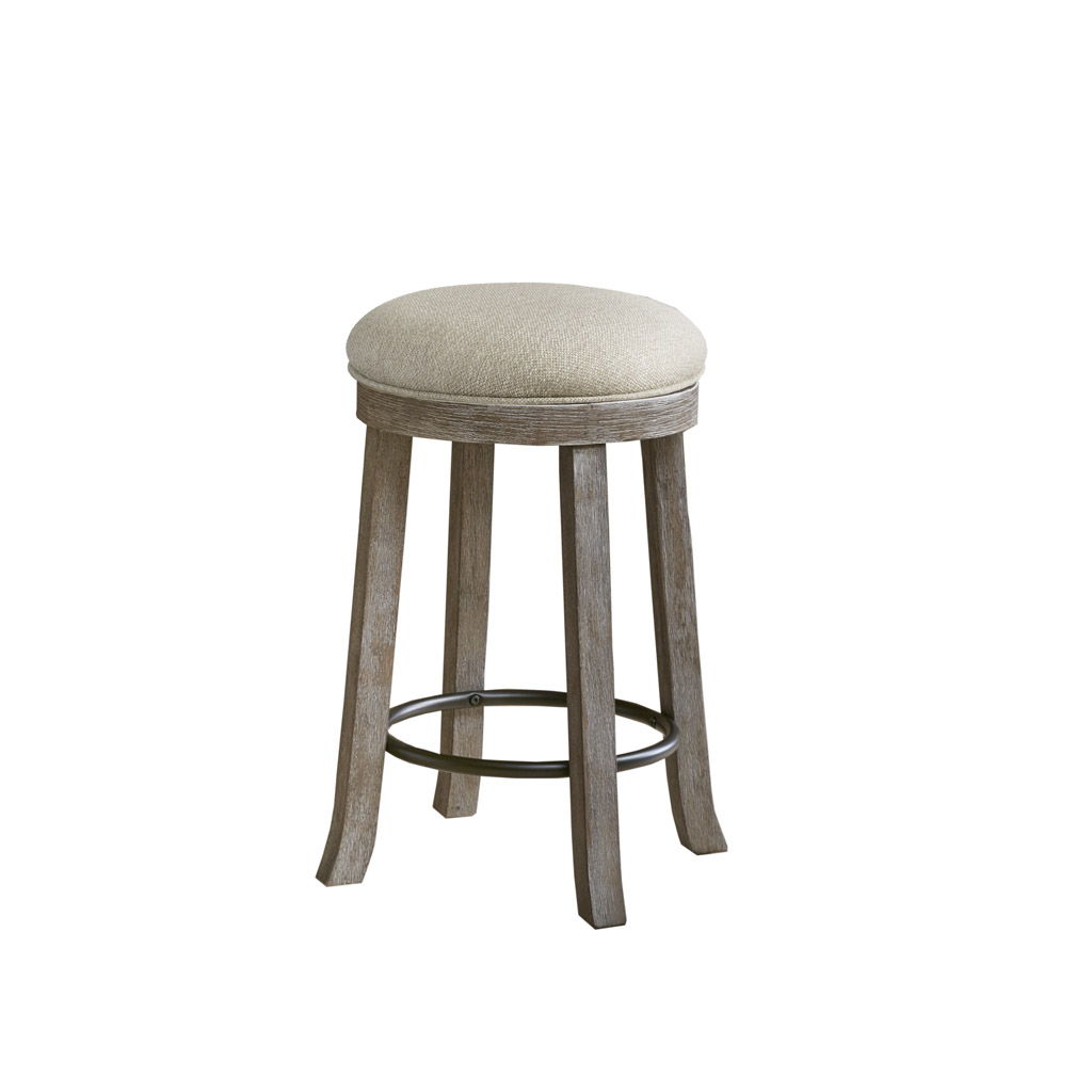 Oaktown - Swivel Counter Stool - Cream / Reclaimed Gray