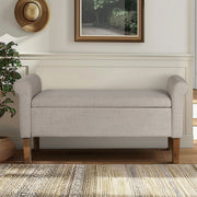 Aubrey - Upholstered Storage Bench - Cream