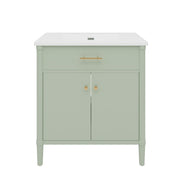 Bathroom Vanity With Sink, Soft Close Doors And Adjustable Shelf