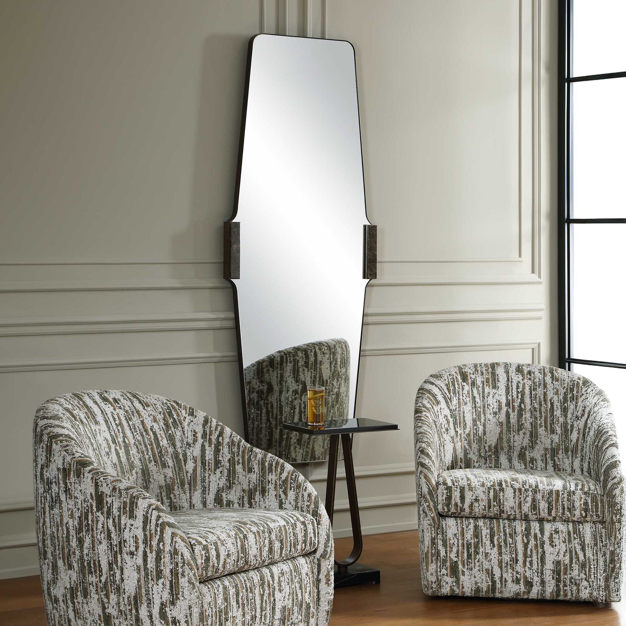 Orson - Mid-Century Tall Mirror - Bronze / Brown