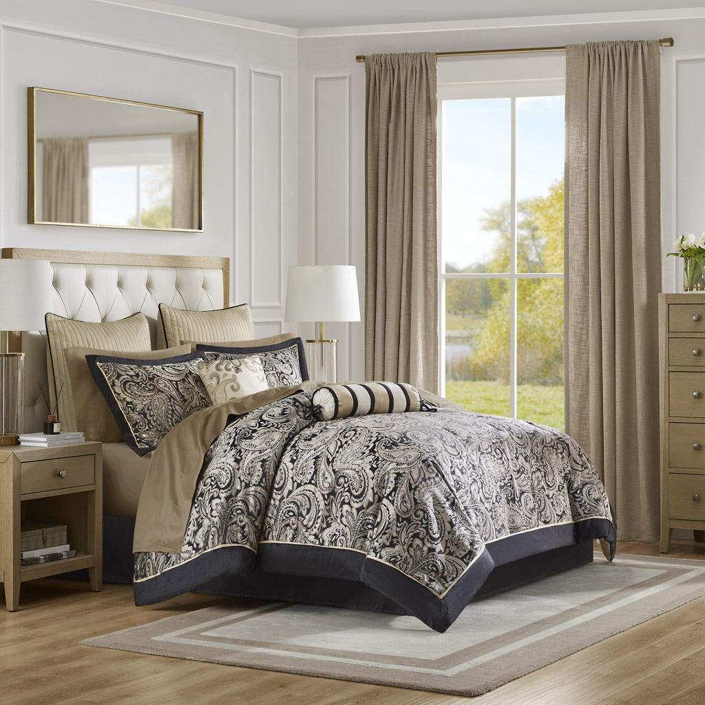 Aubrey - California King Complete Bed (Set of 12) - Black