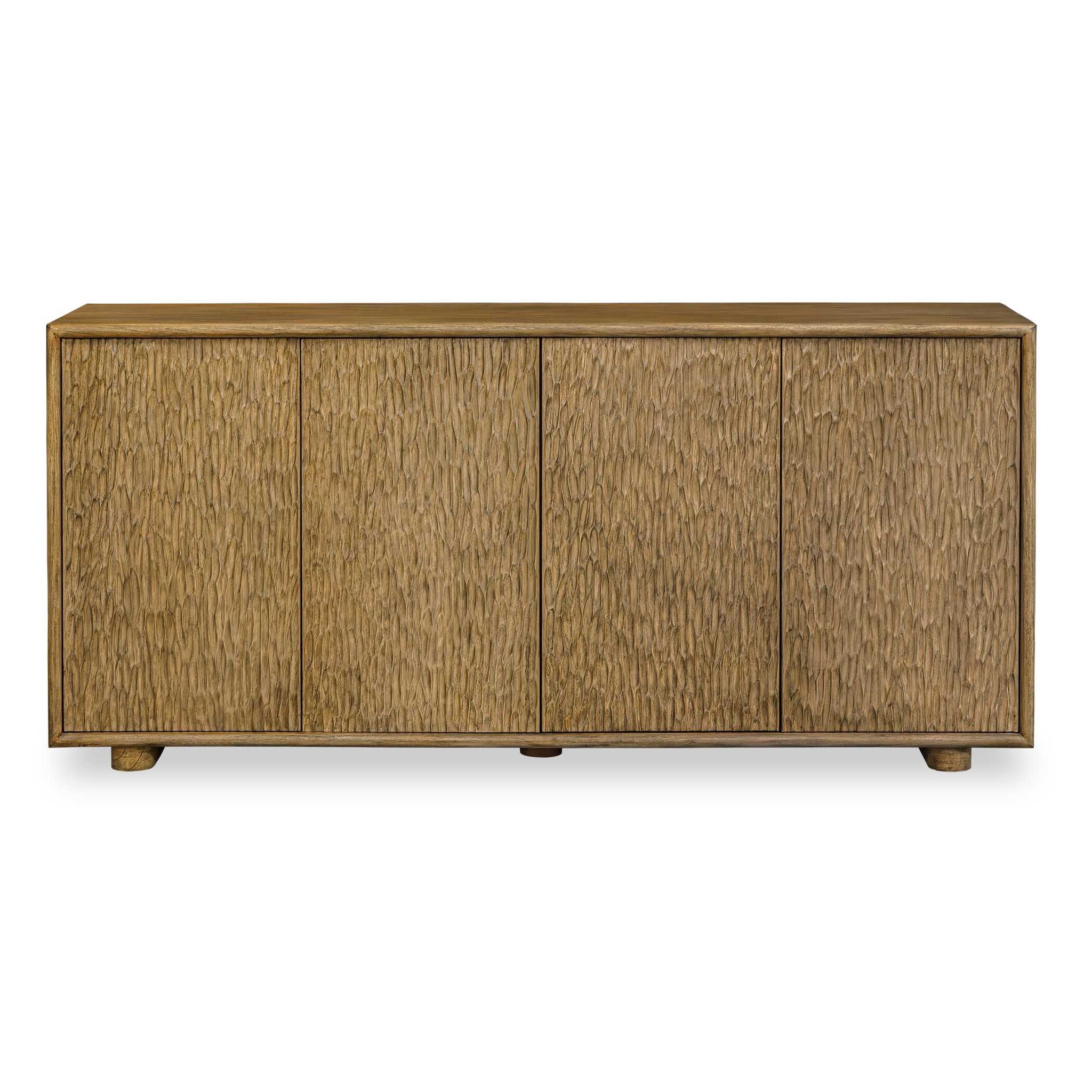 Stevenson - Wood 4 Door Cabinet - Natural