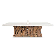 Stonewood - Indoor-Outdoor Ping-Pong Dining Table - White / Woodtone