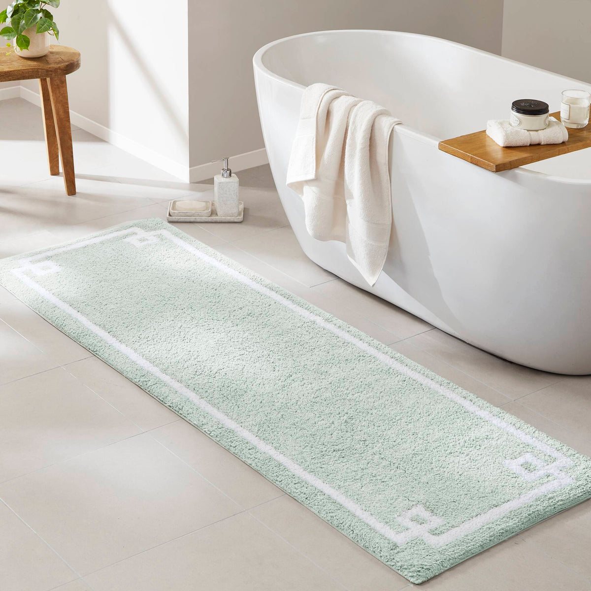 Evan - 24" x 72" Tufted Bath Rug - Seafoam