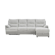 Sectional Sofa With Power Recline, USB Charging, And Storage Chaise - Gray