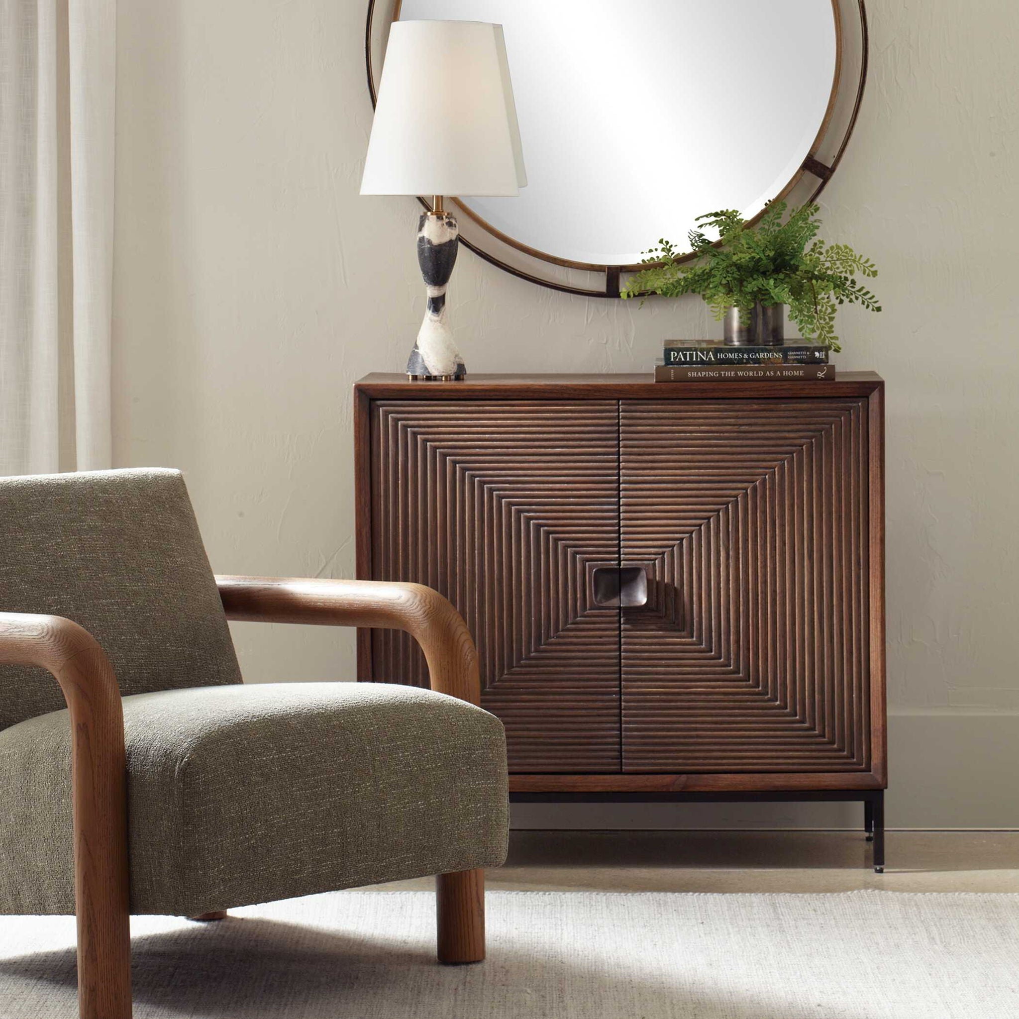 Bottom Line - 2 Door Wood Cabinet - Woodtone