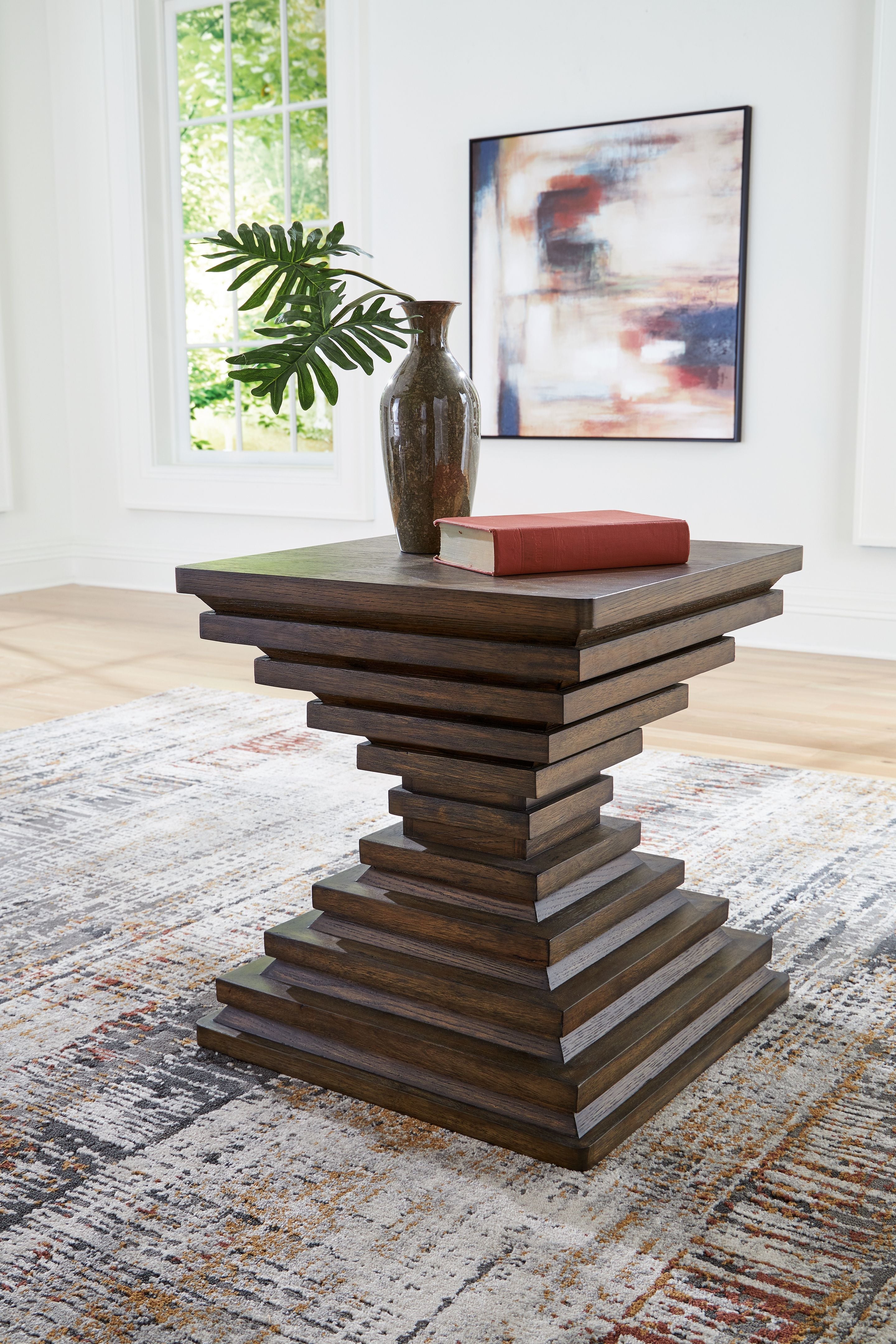 Hannodream - Square End Table - Warm Brown