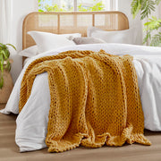 Chunky Double Knit - Handmade Throw - Yellow