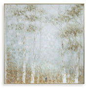 Cotton Woods - Hand Painted Canvas - Light Blue