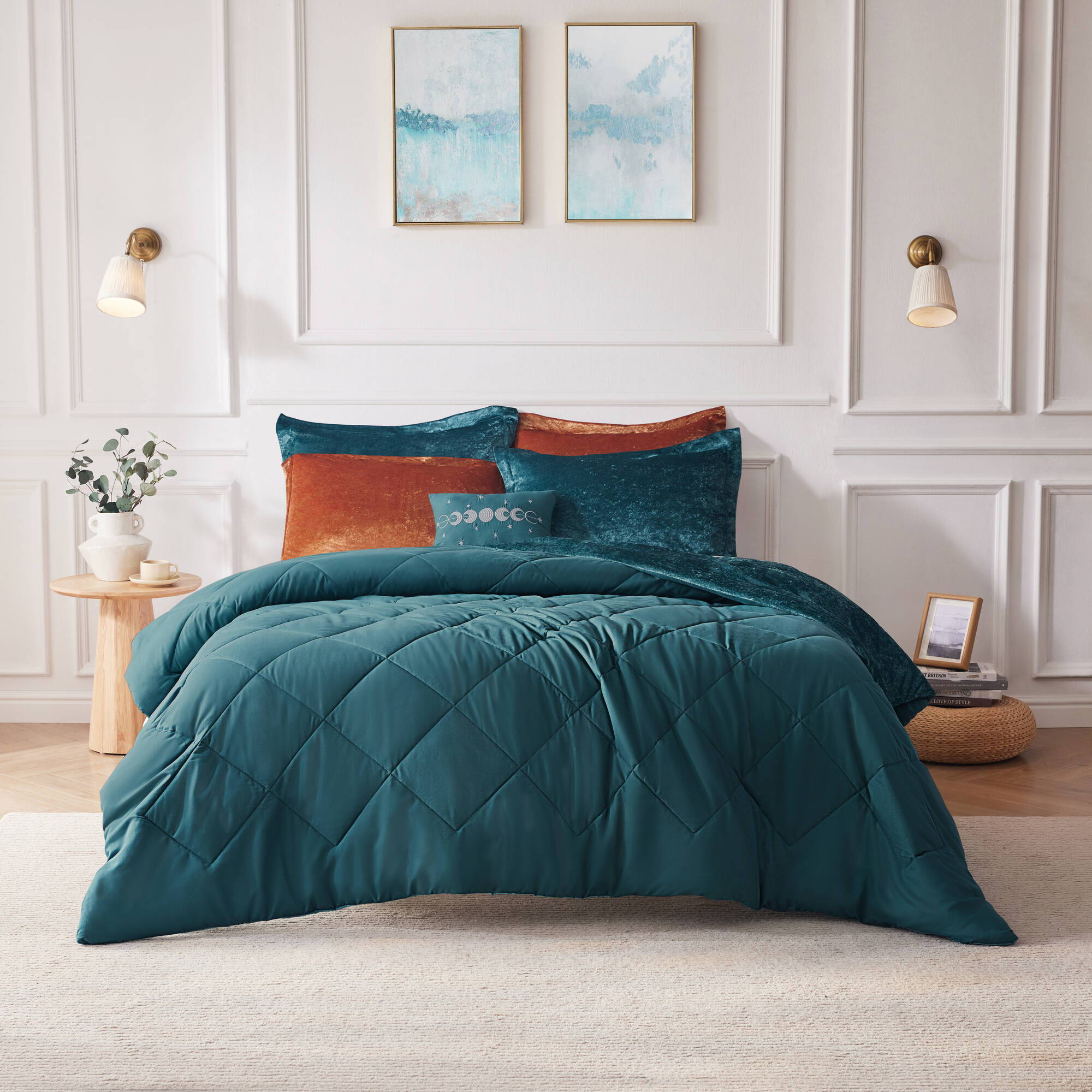 Felicia - King Duvet Cover Set - Teal