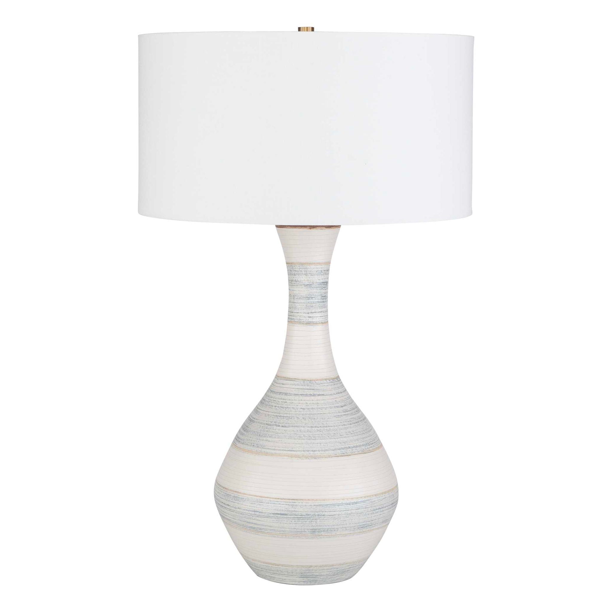 Potter - Table Lamp - Striped Ivory Blue