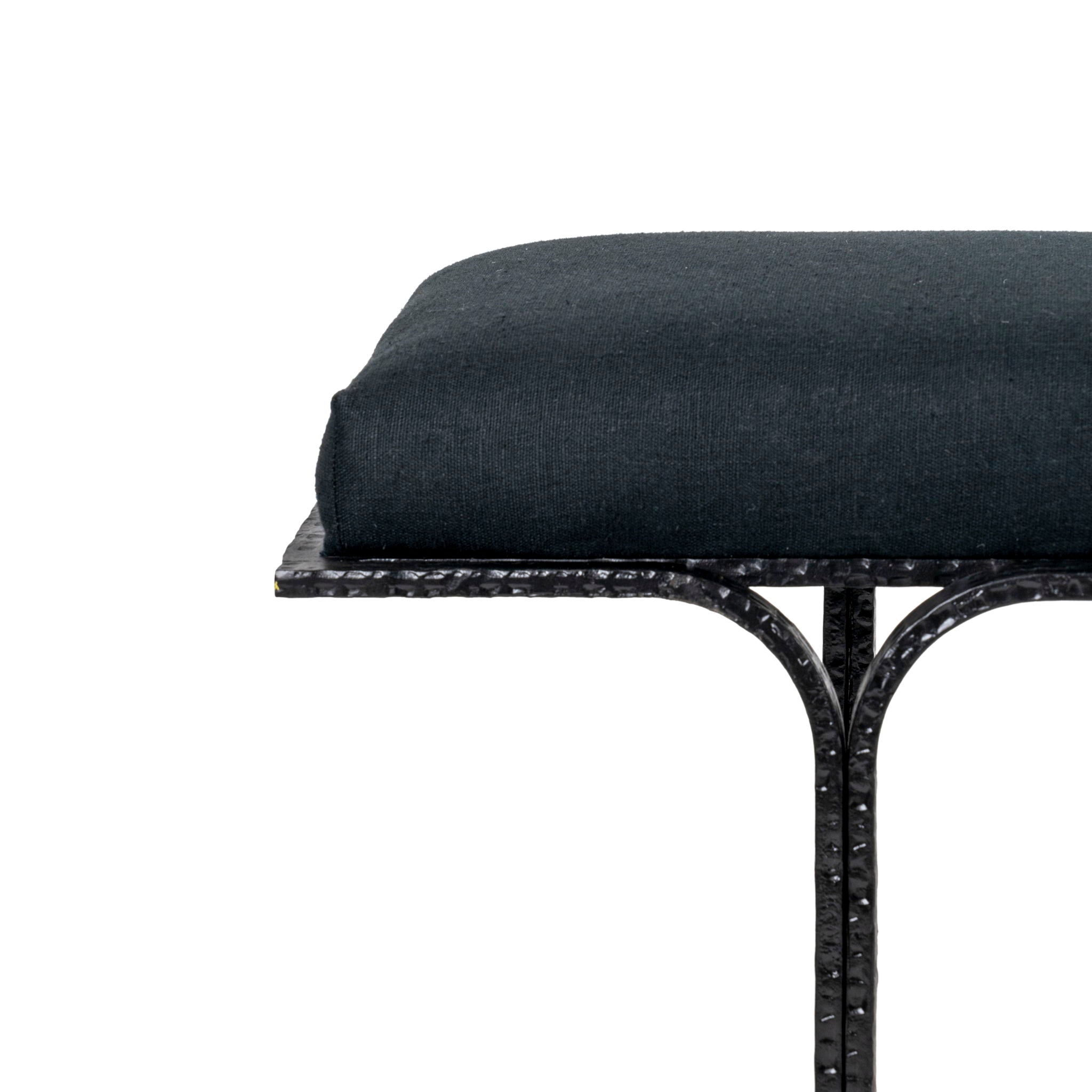Bryn - Linen Bench - Black