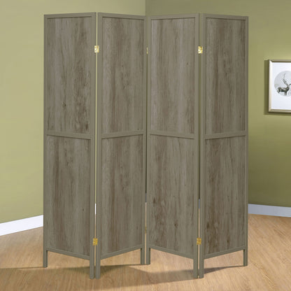 4 Panel Folding Screen - Gray