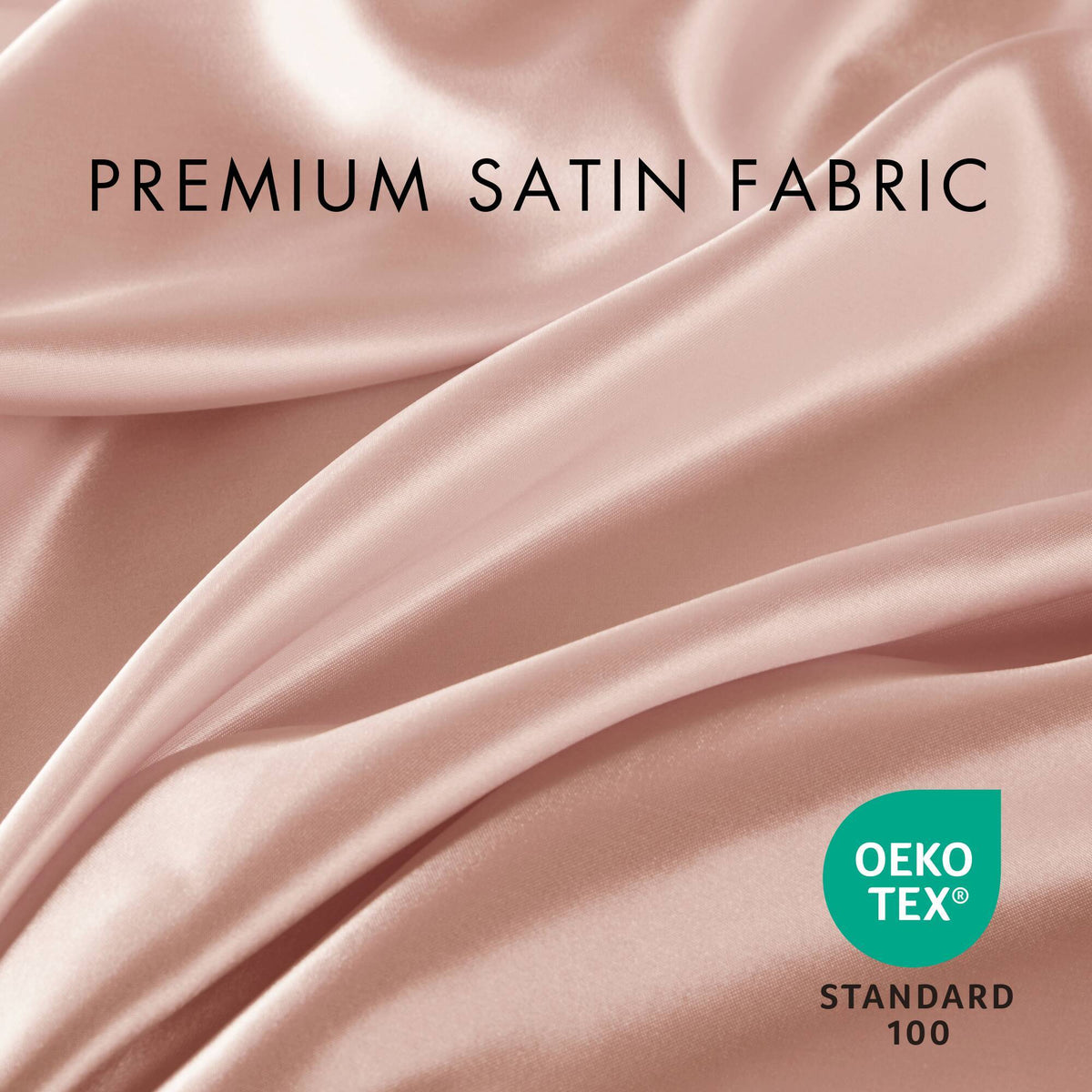 Satin - Wrinkle - California King Free Luxurious 6 Piece Sheet Set - Blush