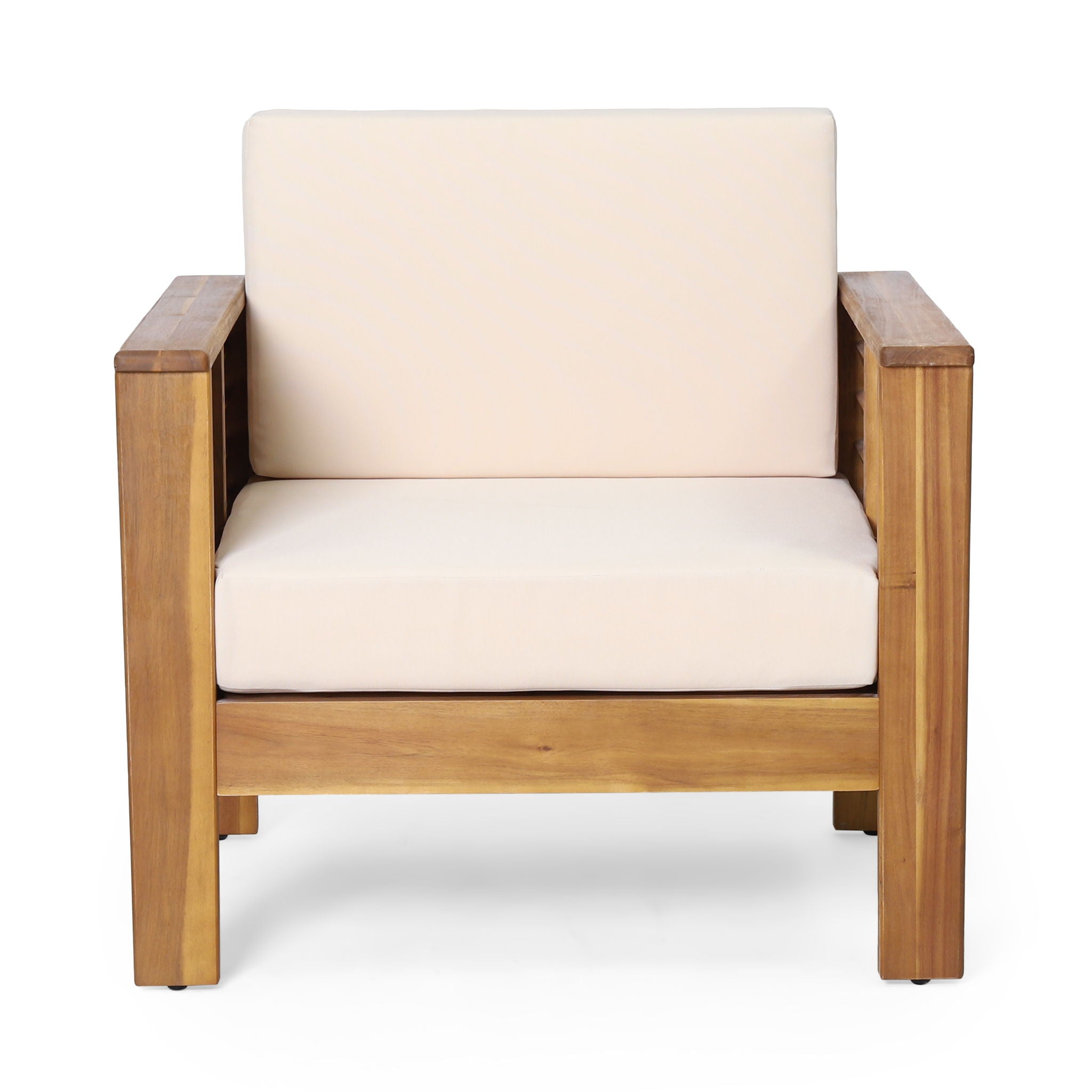 Slat Design Club Chairs With Cushions