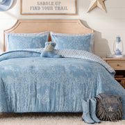 Jesse - Queen Comforter Set - Blue