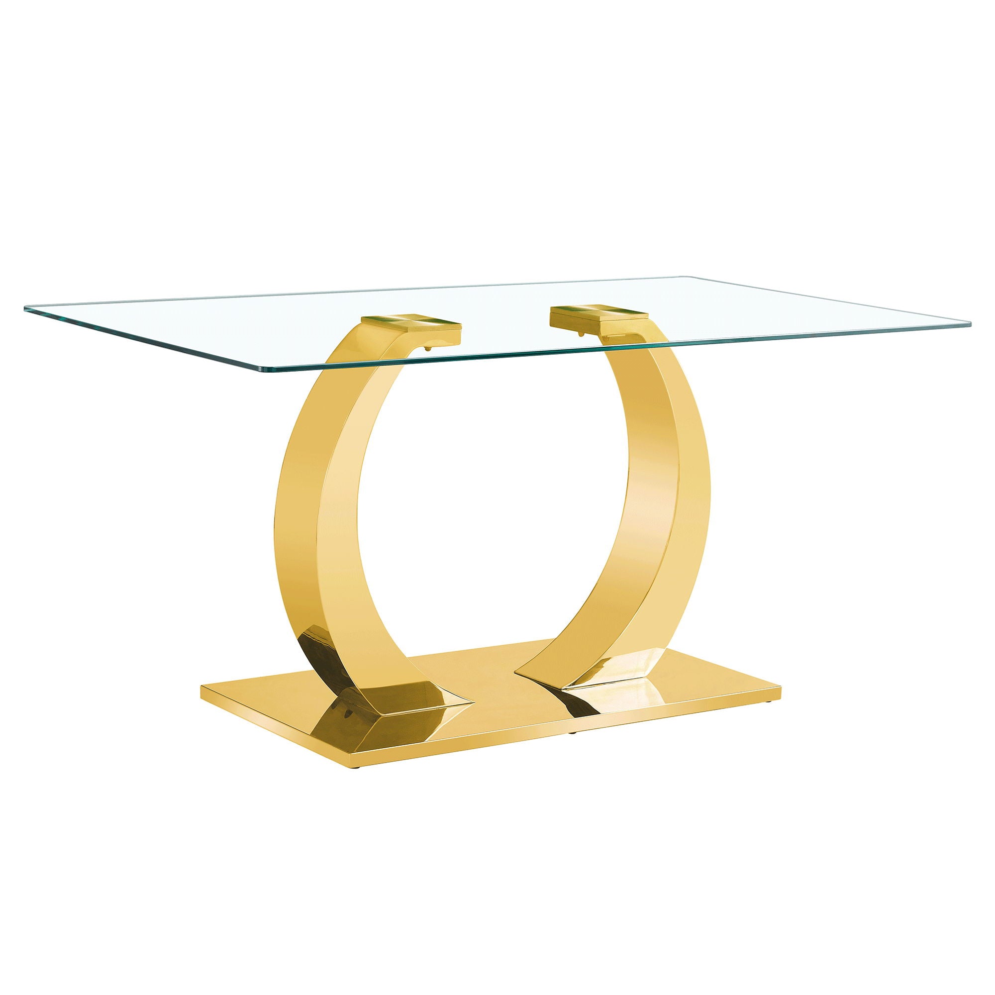 Dining Table For Living Spaces - Gold / Transparent