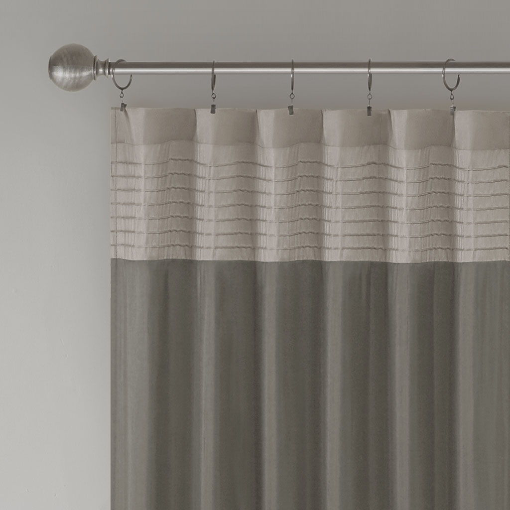 Amherst - Polyoni Pintuck Window Panel - Natural