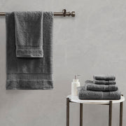 Luce - 6 Piece Towel Set - Charcoal