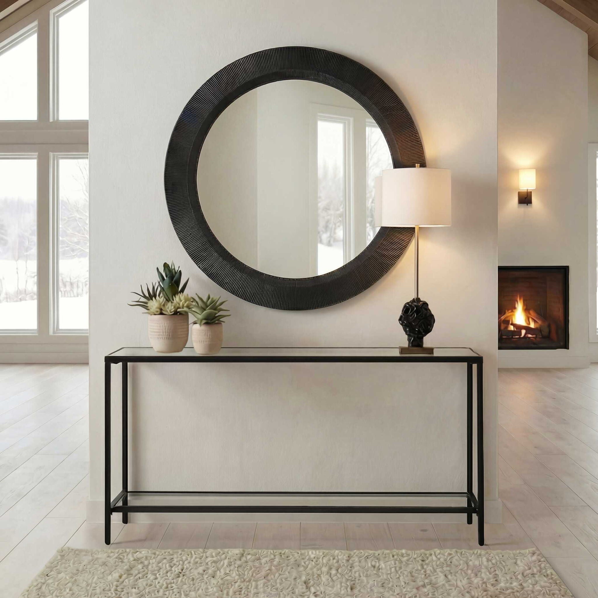 Montgomery - Round Mirror - Black