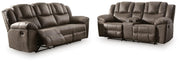 Lowilla - 2 Pc. - Reclining Sofa And Loveseat - Driftwood