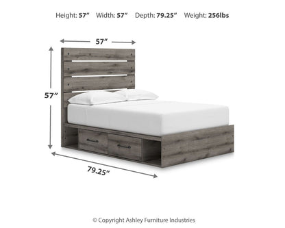 Graystorm - Panel Bed With Storage