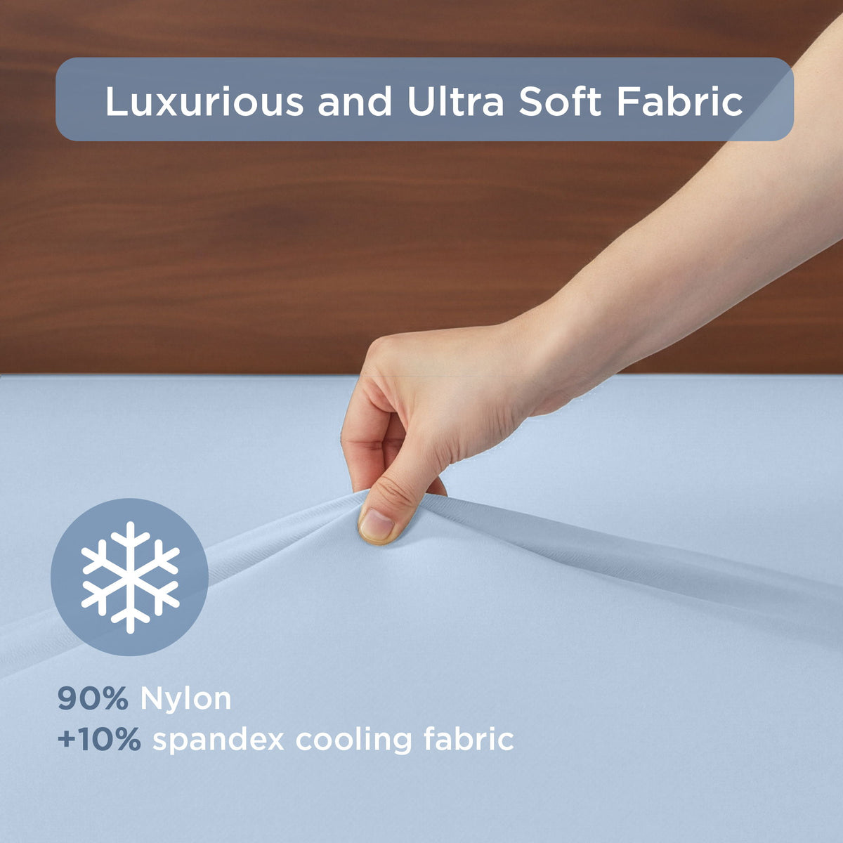 Ice Touch - King Sublime Serenity Luxury Sheet Set - Ice Blue