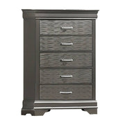 1 Piece Chest With Unique Drawers - Gray