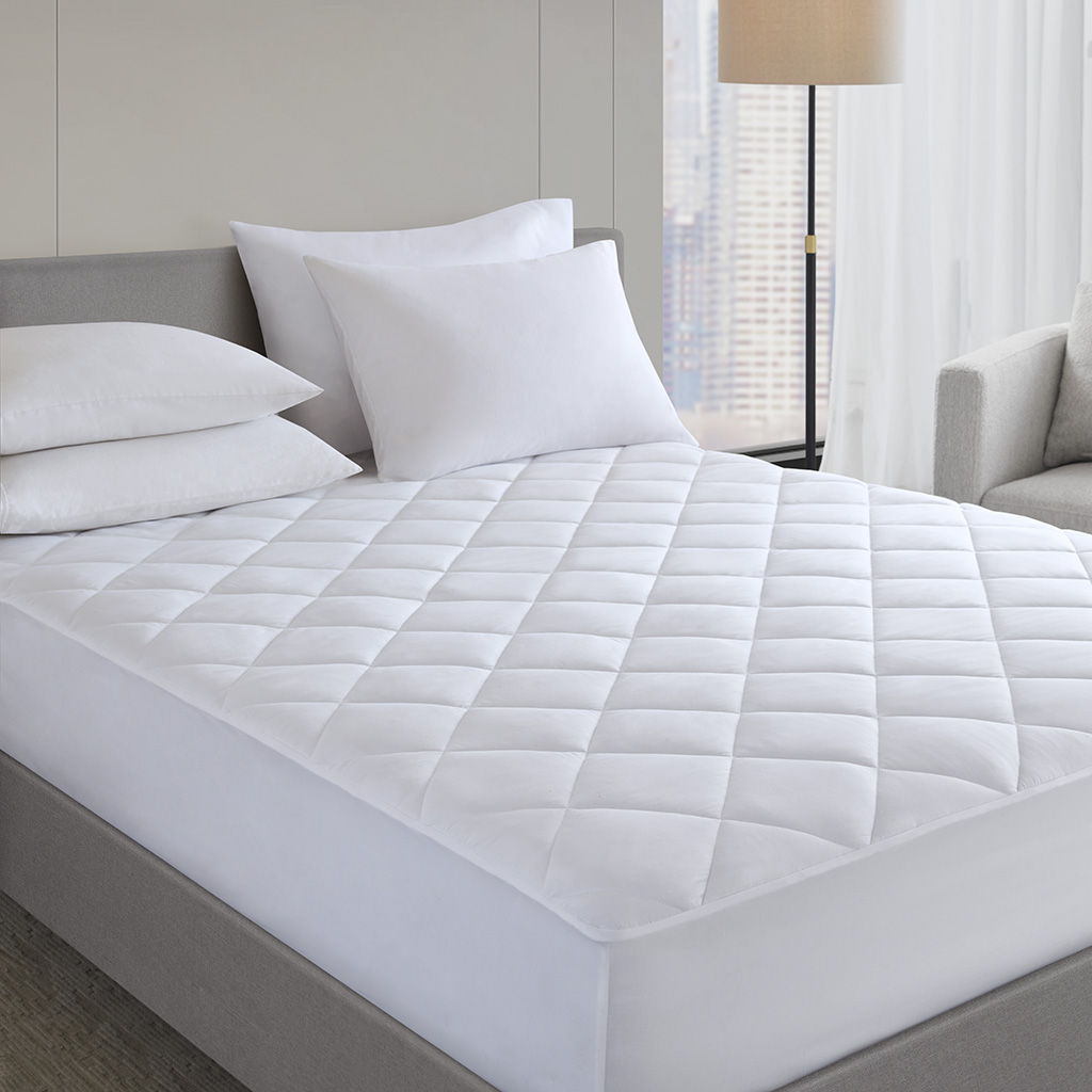 Microfiber Premium - Queen Mattress Pad - White