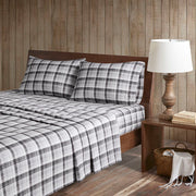 Flannel - California King Sheet Set - Gray Plaid