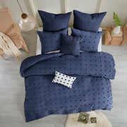 Brooklyn - Cotton Comforter Set - Indigo Blue