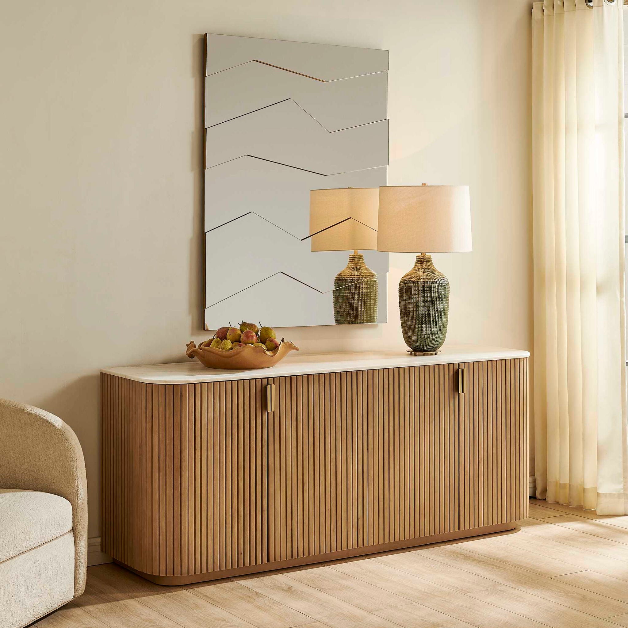 Fracture - Segmented Panel Mirror - Gold