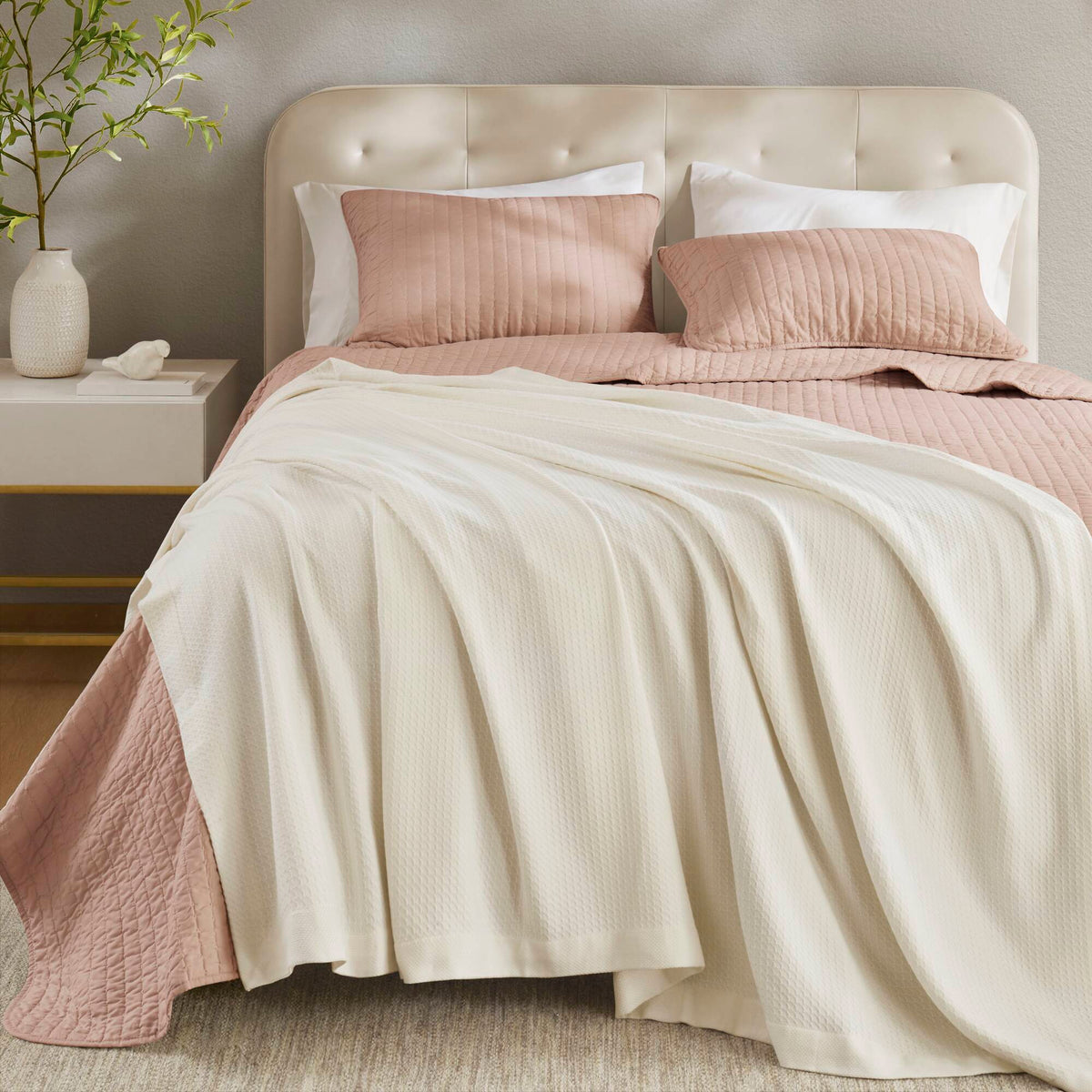 Egyptian Cotton - Full Blanket - Ivory