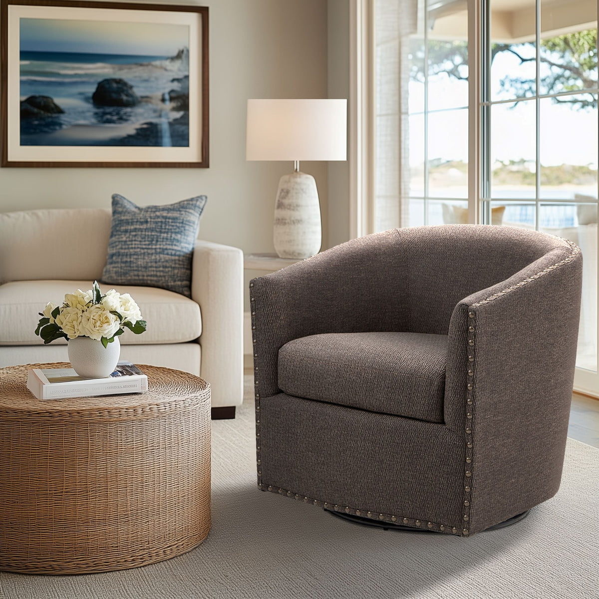 Tyler - Swivel Chair - Chocolate