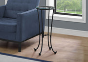 Accent Side Table, Plant Stand, Round, Contemporary & Modern - Black