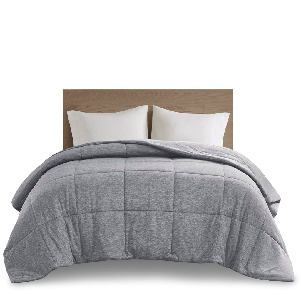 Comfort Cool Jersey Knit - Oversized Down Alternative Comforter - Gray