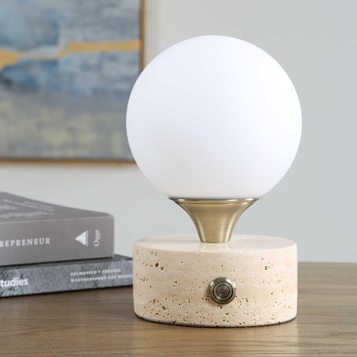 Abril - Rechargeable LED Accent Lamp - Brass,Gold