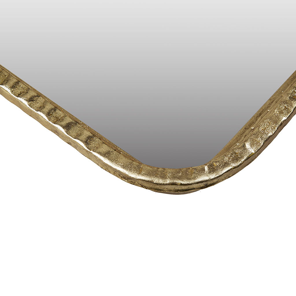 Mia - Gold Metal Arch Wall Mirror - Gold