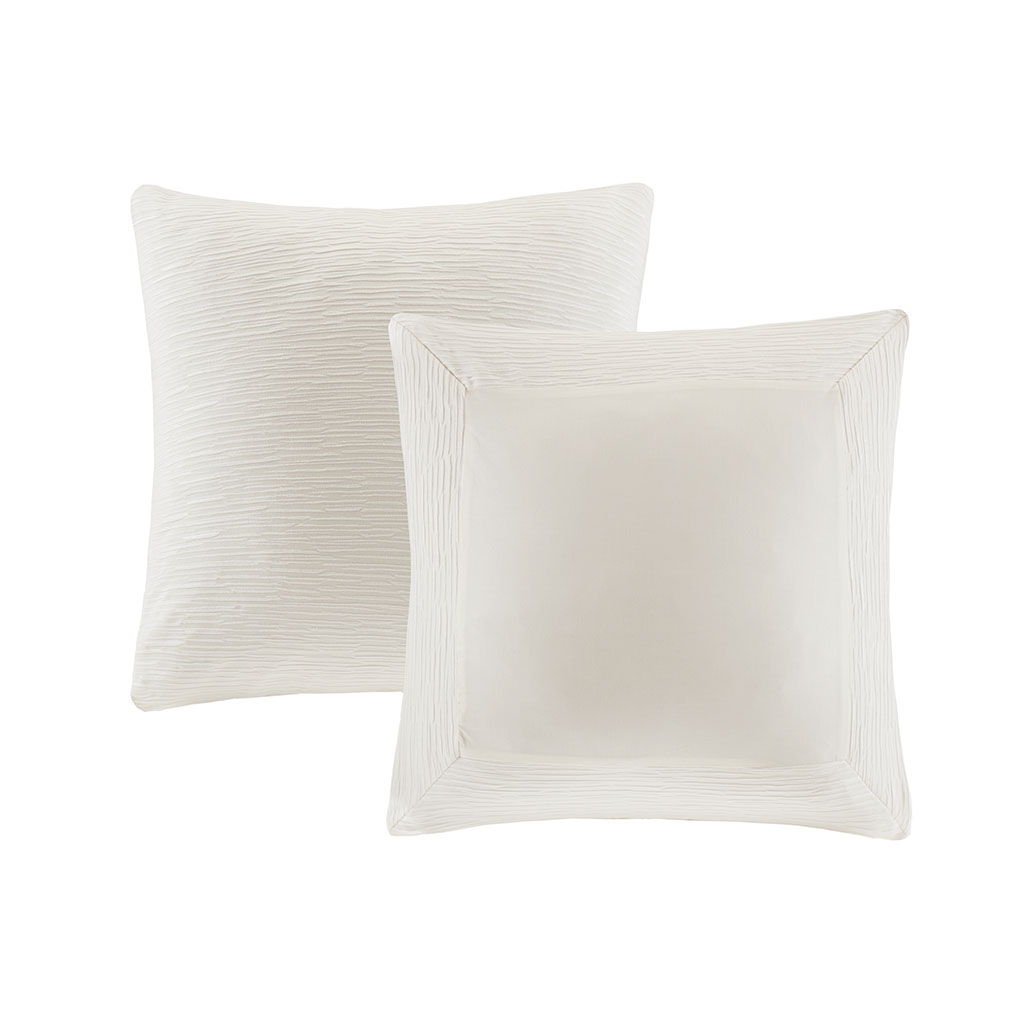 Hanae - Blend Yarn Dyed Euro Sham - White