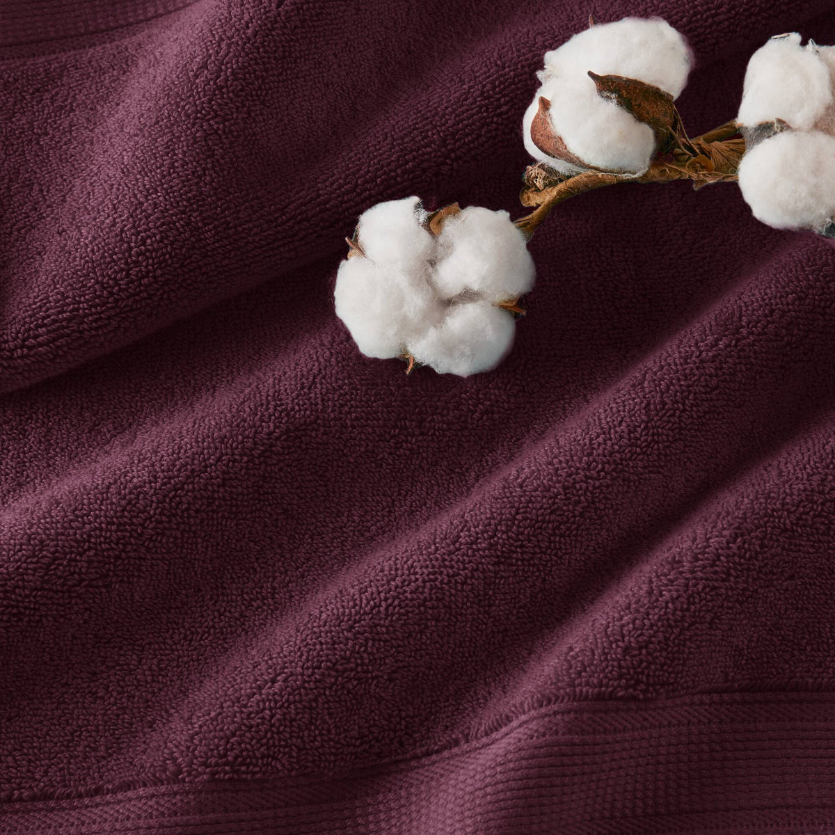 800GSM - 8 Piece Antimicrobial Towel Set - Burgundy