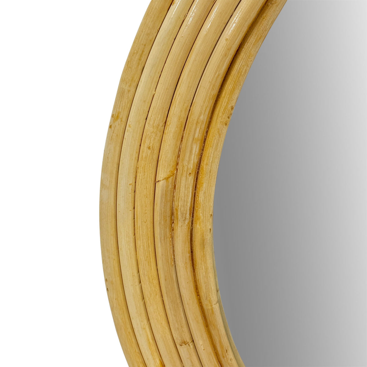 Luna - Natural Rattan Round Wall Mirror - Natural