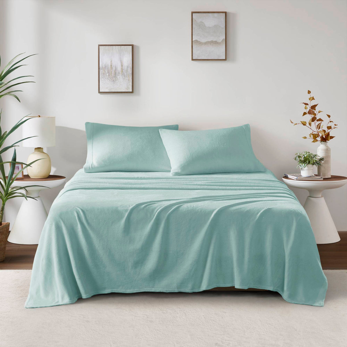 Soloft Plush - Twin Sheet Set - Aqua