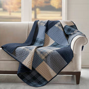Winter Hills - Quilted Throw - Blue