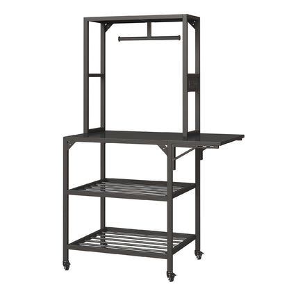 Heavy Duty 3D Printer Stand With Filament Storage Rack - Black